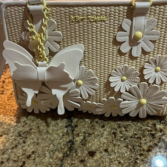 Betsey Johnson | Satchel w/ Butterfly Charm & Removable Crossbody Strap - Picture 10 of 12